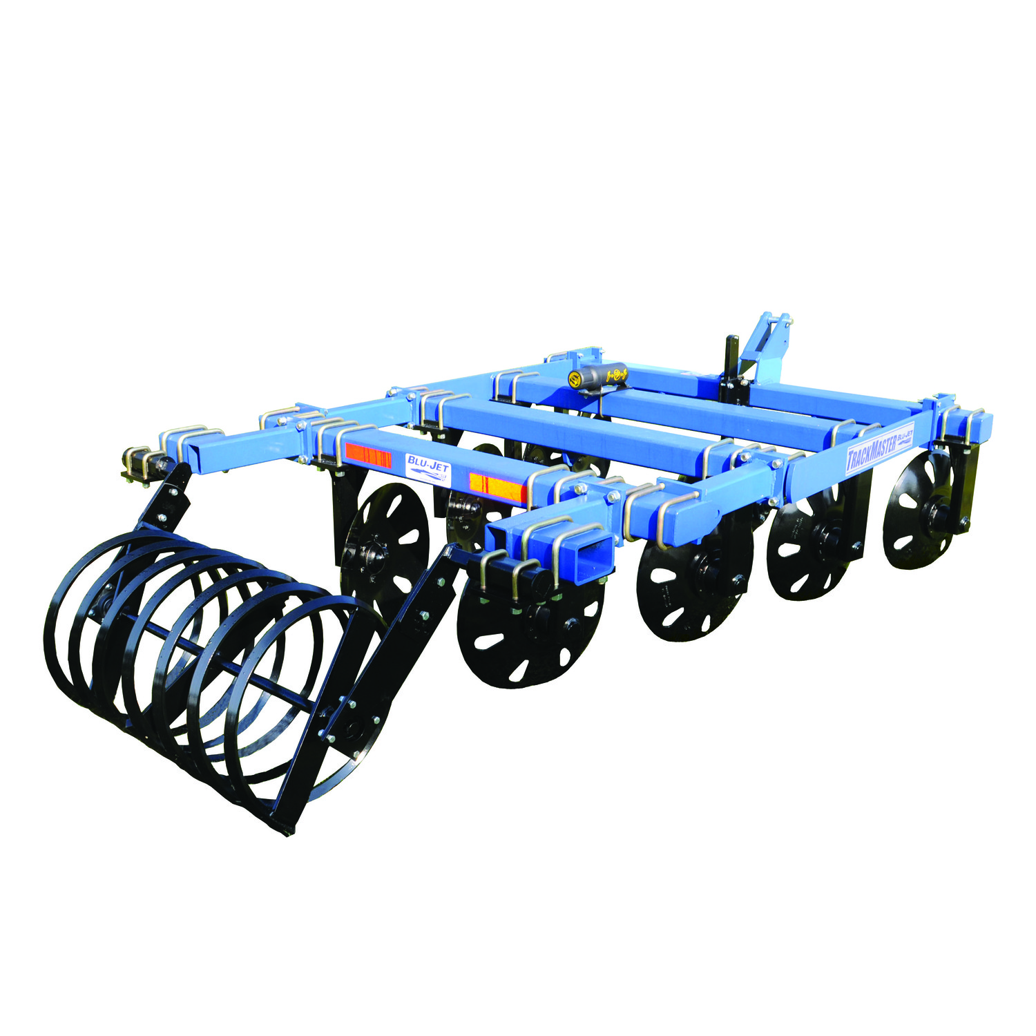 The Blu-Jet TrackMaster and TrenchMaster can fill pivot track and other ruts in the field.  This track filler and trench filler features a heavy duty design for long term use.