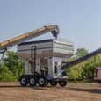 Parker 3620 Seed Chariot being filled in field
