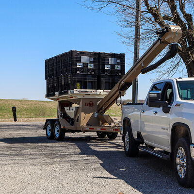 Unverferth Seed Pro seed tender in road transport to field